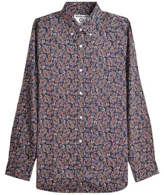 Produktbild von M|Lambretta Paisley Shirt Herren Langarmhemd RWIS1469-NVY