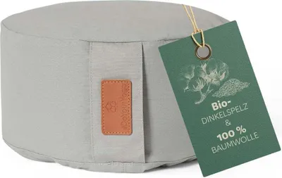 Produktbild von #DoYourYoga rundes Yogabolster Vishnu 30cmx15cm Waschbarer Bezug gefüllt mit -Buchweizenschalen Yoga Kissen Yin Yoga Meditation Entspannung Körper