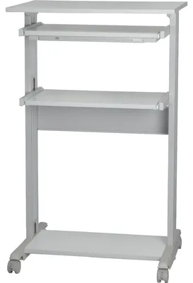 Obrázek produktu pro ROLINE PC Standing Workstation, Obdélníkový tvar, Kov, Plast, Šedá, Bílá, 680 mm, 450 mm, 1100 mm