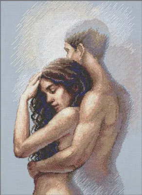 Kreuzstich-Set 27x40 cm, 14 ct Aida, 23 Farben, mit Anleitung