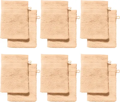 Produktbild von REDBEST Waschhandschuh Chicago" 12er-Pack apricot 15x21 cm"