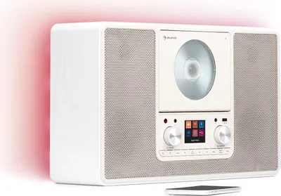 Produktbild von Auna Radio, DAB Radio mit CD Player zur Wandmontage, DAB Plus Radio mit Bluetooth, DAB/DAB+/FM Radio, Küchenradio mit TFT Display, MP3, Streaming, Digitalradio Klein, Radio mit Wecker & Fernbedienung