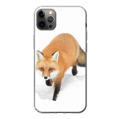 Produktbild von MuchoWow® Handyhülle Schutzhülle Hülle für iPhone 13 Pro Max Fuchs - Schnee - Winter Silikon Softcase Handy Hülle - Mobiltelefon