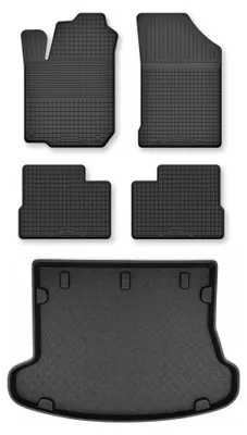 Produktbild von Gummimatten + Kofferraumwanne für Hyundai i30 I 2007-2012 (Kombi) – Schwarz, Semi-Universal, angepasst – Wielganizator Semi-Universal