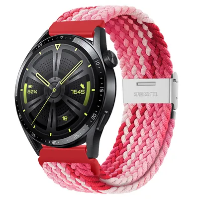 Obrázok produktu pre BStrap Elastic Nylon 2 remienok na Garmin Vivoactive 4, strawberry
