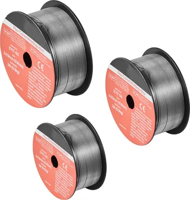 Immagine prodotto di SucceBuy Filo animato 0,8 mm, filo di saldatura MIG E71T-GS, 0,9 kg Filo senza gas con formazione minima di spruzzi per posizioni di saldatura versatili, autoprotettivo e ideale per l'uso all'aperto (set da 3 rotoli)