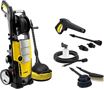 Immagine prodotto di Idropulitrice – 160 bar – 2500 watt – Pompa in alluminio – Con spazzola rotante e ugello turbo