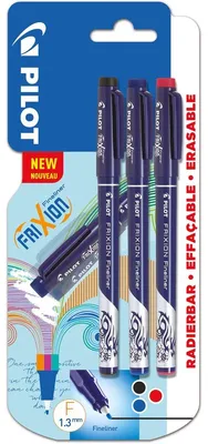 Produktbild von Pilot - Fineliner Frixion Basic, farblich sortiert, Set à 3 Stück