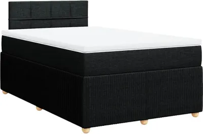 Produktbild von vidaXL Boxspringbett mit Matratze Schwarz 120x190 cm Stoff