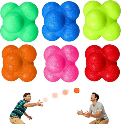 Immagine prodotto di Set di palline reattive, 6 pezzi, in gomma, per allenamento e coordinazione