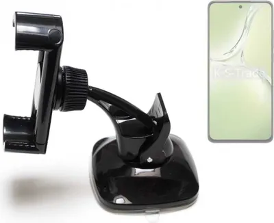 Produktbild von K-S-Trade kompakte Handy-Halterung Windschutzscheibe kompatibel mit Oppo K12x 5G CPH2667 Armaturenbrett schwarz Autohalterung KFZ Halter