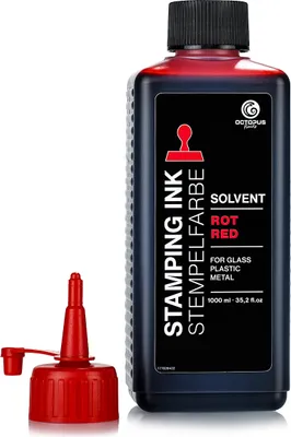 Immagine prodotto di Inchiostro per timbri a solvente Lenizett per superfici lisce, rosso