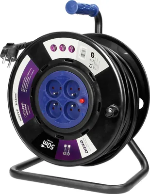 Obrázek produktu pro Prodlužovací přívod na bubnu ORNO OR-AE-13155/50M, 50m, 4x zásuvka, 3x1,5, PVC
