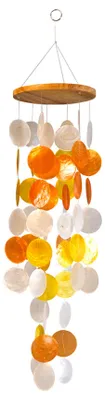 Obrázok produktu pre Muschelmobile "weiss-gelb-orange" 15x65cm
