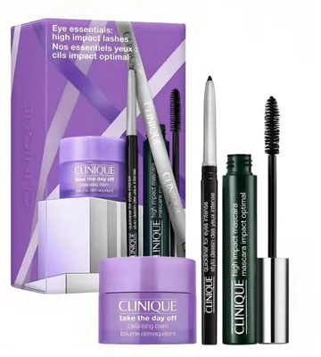 Productafbeelding van Clinique High Impact Mascara Set met mascara, mini eyeliner en reinigingsbalsem