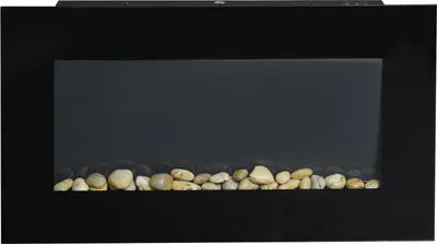 Obrázek produktu pro Elektrický krb s LED efektem plamene, 1000/2000W nástěnný krb v 7 barvách, elektrický krb na dálkové ovládání, montáž na stěnu, černá