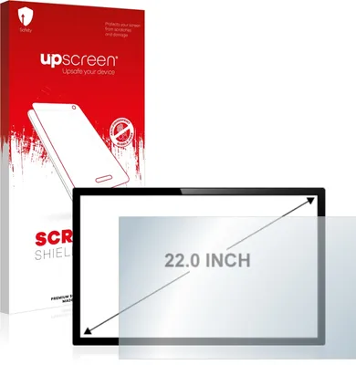 Produktbild von upscreen Schutzfolie für Touch-Panel PCs mit 55.9 cm (22 Zoll) Displays 490 x 270 mm Displayschutz Displayschutzfolie Folie Klar Transparent