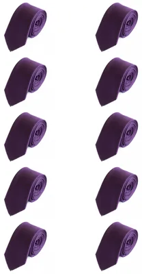 Produktbild von Fabio Farini - 10 Stück Schlips in verschiedenen Breiten Violett