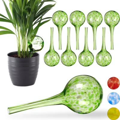 Produktbild von 12 x Bewässerungskugel Glas grün türkis