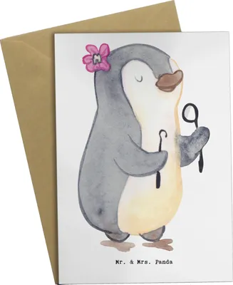 Produktbild von Mr. & Mrs. Panda babykarte Zahntechnikerin Herz - Weiß - Geschenk, Grußkarten, einladungskarten, hochzeitskarten, weihnachtskarten, dankeskarten