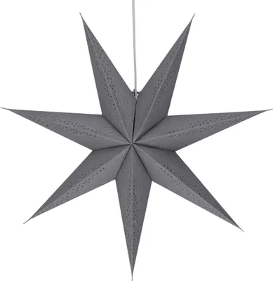 Produktbild von Faltbarer Advents Leucht Papierstern, Weihnachtsstern 60 cm - Siddhartha Silver, Silber-Farben, Star Fensterdeko
