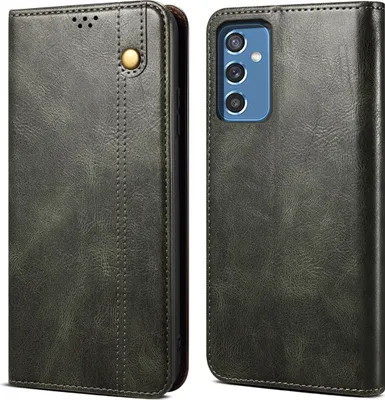 Produktbild von Galaxy A13 5G Hülle, Leder Flip Brieftasche Schutzhülle für Samsung Galaxy A13 5G Grün