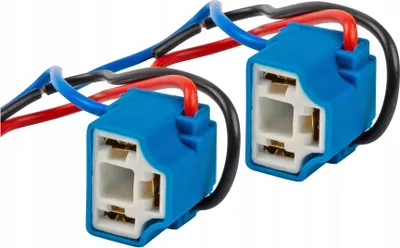Image de Cube en céramique Cube angulaire H4 Connecteur à douille Raccordement pour ampoule 2 pièces