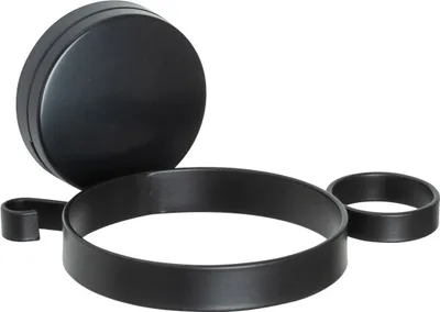 Produktbild von WENKO Static-Loc® Plus Haartrocknerhalter Pavia Schwarz ohne Bohren Wand Badezimmer Fön
