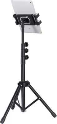 Image de Trépied pour tablette et smartphone - Universel 4,7-12,9 pouces - Hauteur réglable jusqu'à 137 cm - Rotation 360° - Version sol