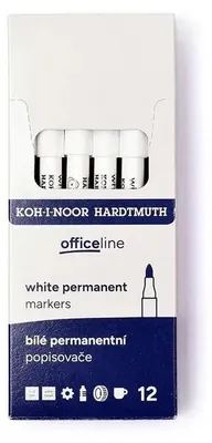 Image de Marqueur permanent blanc (12 pièces) - Koh-I-Noor