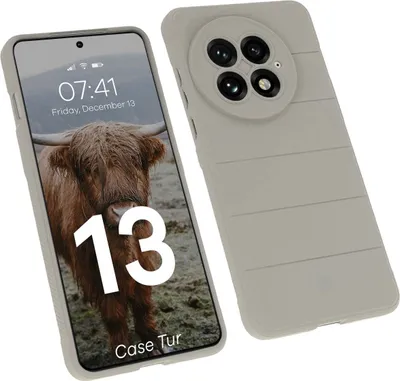 Produktbild von Pancerne etui Bizon Case Tur do OnePlus 13, jasnoszare