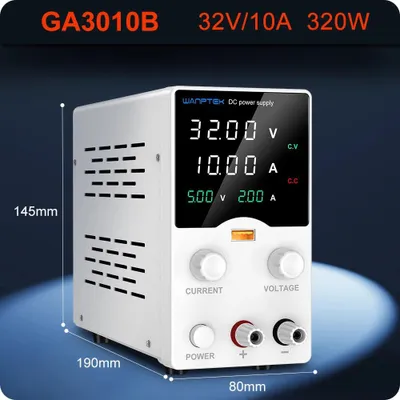 Produktbild von Labor Netzgerät DC - GA3010B 32V 10A - Einstellbare Spannung und Stromstärke - USB-Ausgang - Digitalanzeige - 220V EU-Stecker