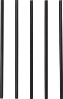 Produktbild von 100 Papstar Mehrweg-Shake-Halme PP Ø 7 mm, 22 cm schwarz 37479