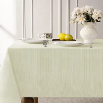 Produktbild von Omgoods - Rechteckige Tischdecke, 320 x 140 cm, wasserdicht und waschbar, beige