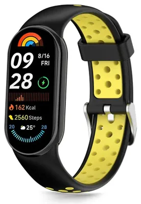 Zdjęcie produktu dla Pasek Tech-Protect Iconband Air Na Xiaomi Smart Band 8 / 9 / 10 / Nfc - Czarno-Żółty