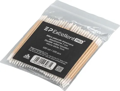 Obrázok produktu pre Excellent Pro | Tyčinky na manikúru - drevené tyčinky - obojstranné - 7 cm - 100 kusov