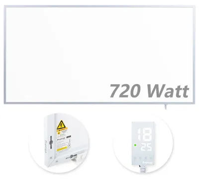 Produktbild von Protron Infrarotheizung Panel Heizkörper Elektroheizung IR Wandheizung 720Watt 100x52cm mit Thermostat