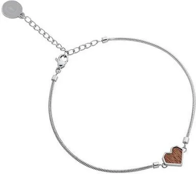 Image de BeWooden Bracelet Rouge Coeur S/M 17-21 cm