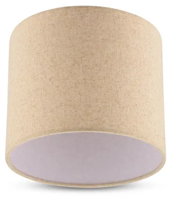 Lampenkap rund, Leinen, 20 cm, E27, Taupe