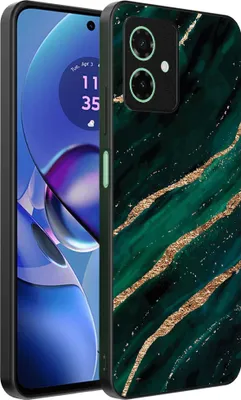 Produktbild von Smartphonica Phone Case Fit für Motorola Moto G55 mit Marmor-Druck - TPU zurück Abdeckung Fall Marmor-Design - Grün Gold