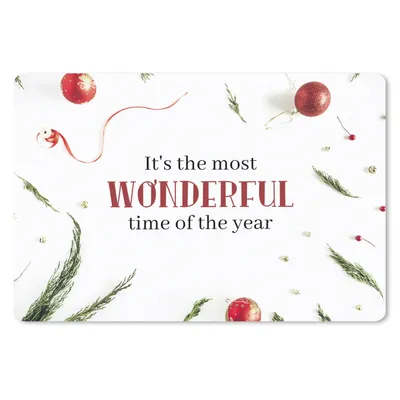 Produktbild von MuchoWow® Schreibtischunterlage Winter - Weihnachten - Zitat 60x40 cm - XXL Mauspad - Großes Mauspad