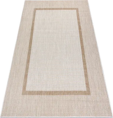 Zdjęcie produktu dla Dywan SZNURKOWY SIZAL SION Ramka 21782 płaskie tkanie ecru / beż beżowy 120x170 cm