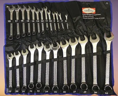 Produktbild von Gabel Ringschlüssel Satz  6-32 mm 25 tlg. Ringmaulschlüssel CRV