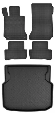 Produktbild von Gummimatten + Kofferraumwanne für Mercedes-Benz Klasa C W204 2007-2014 (Kombi) – Schwarz, passgenau – Wielganizator