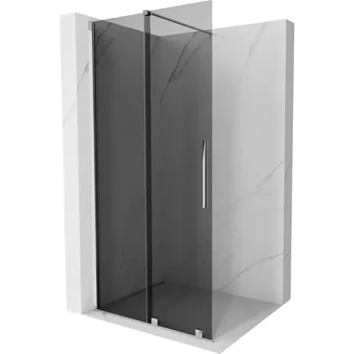 Produktbild von Mexen Velar Duschwand Walk-in 100 x 200 cm, grafit 8 mm, Chrom - 871-100-000-43-01