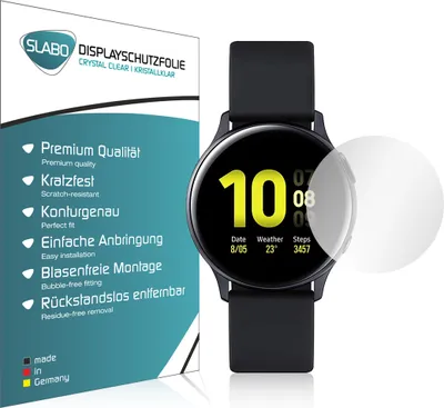 Produktbild von 4x Slabo Displayschutzfolie für Samsung Galaxy Watch Active2 44mm KLAR "Crystal Clear" (verkleinerte Folien) Displayfolie Schutzfolie Folie