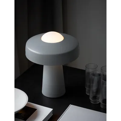 Image de Nordlux Lampe de table Time champignon gris max. 40W E27 sans ampoule avec interrupteur tactile