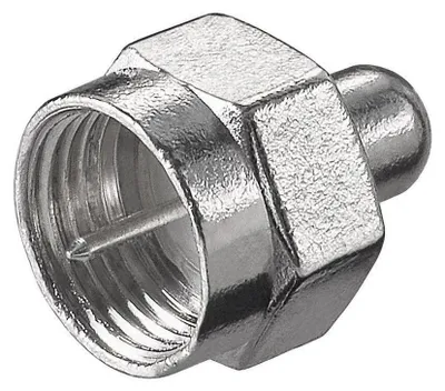 10 F-Stecker für SAT-Kabel Ø 6,5 mm, vergoldet, breite Mutter