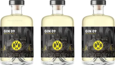 Produktbild von BVB Gin 09 Das Original 0,5l 500ml (43% Vol) - 3er Pack- [Enthält Sulfite]