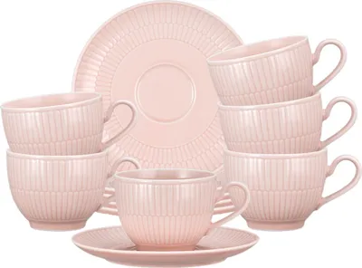 Produktbild von Seltmann Weiden Amina rosč Kaffeetasse + Untertasse 6er Set